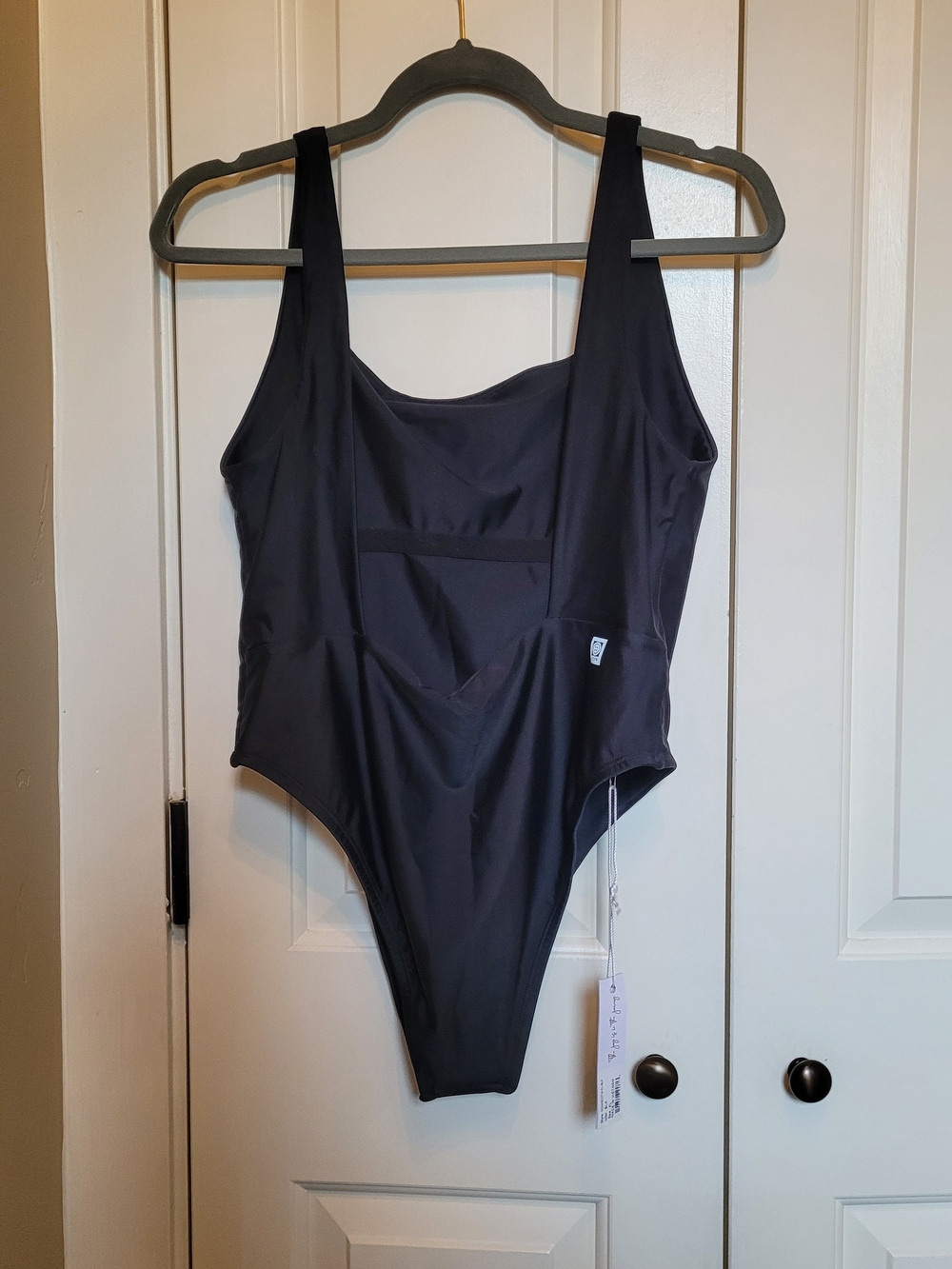 JOLYN Nova Scotia One-Piece Swimsuit in Black, XL